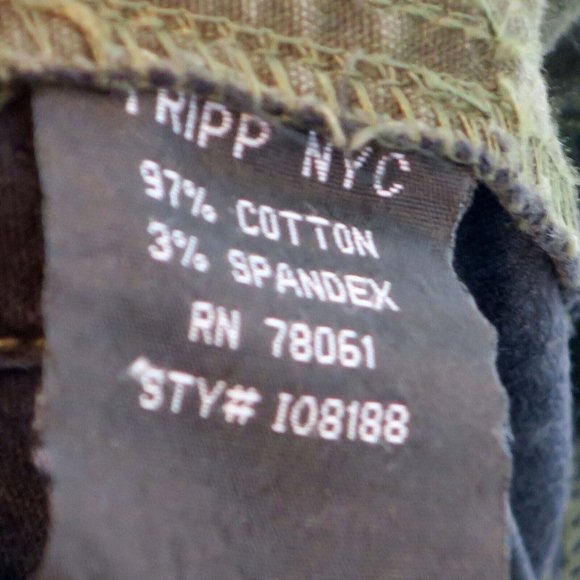 Tripp NYC Vintage Militia Army Green Pleated Mini Skirt Y2K Mall Goth Punk Large - Picture 8 of 11